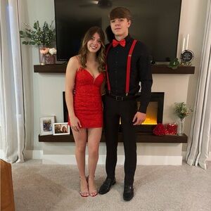 Glam Red Homecoming Dress 2